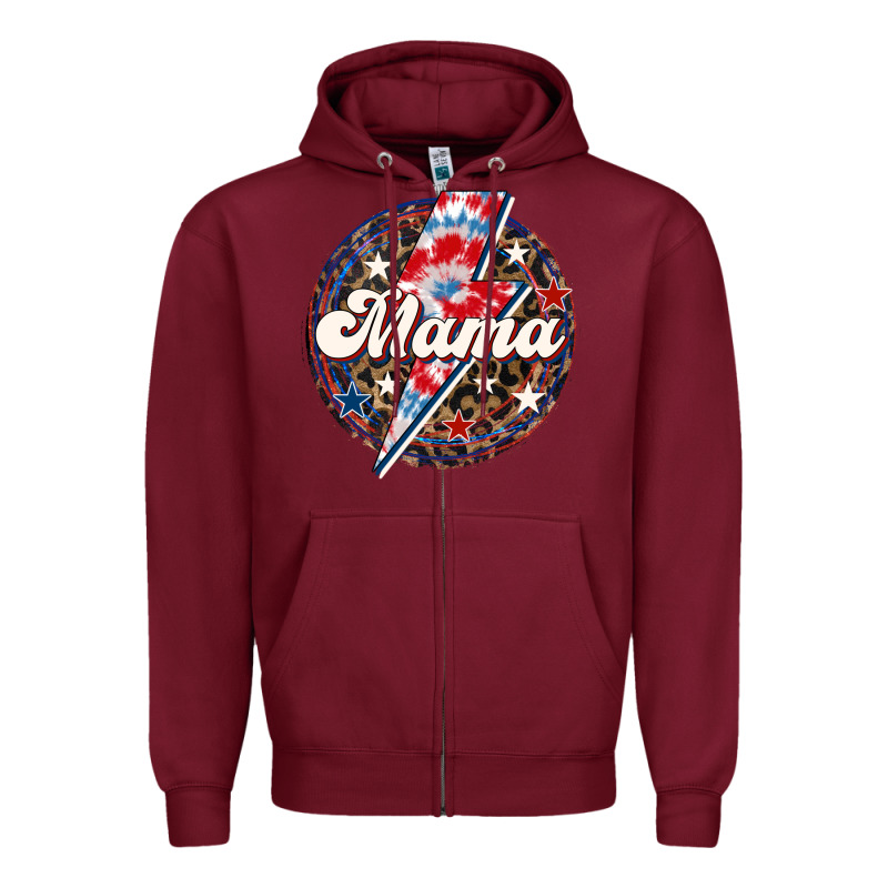 Western Mama Patriotic 4th Of July Zipper Hoodie by LillyAllenDesigns | Teevron