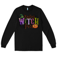Black resting witch face Long Sleeve Tee - CowGirlArtShop