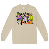 Mushroom resting witch face Long Sleeve Tee - CowGirlArtShop