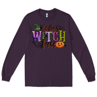 Plum resting witch face Long Sleeve Tee - CowGirlArtShop