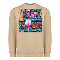 Mushroom nail boss money hand and wine with gemstone leopard and zebra seamless Heavyweight Sweatshirt - BundleAndBundleShop
