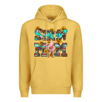 Antique Gold show mom pig Premium Hoodie - RanaPortraitStore