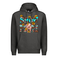 Charcoal Heather show mom pig Premium Hoodie - RanaPortraitStore