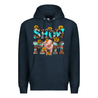 Navy show mom pig Premium Hoodie - RanaPortraitStore