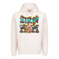 Pale Pink show mom pig Premium Hoodie - RanaPortraitStore