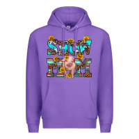 Purple show mom pig Premium Hoodie - RanaPortraitStore