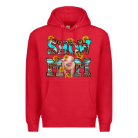 Red show mom pig Premium Hoodie - RanaPortraitStore