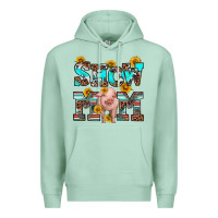 Seafoam show mom pig Premium Hoodie - RanaPortraitStore