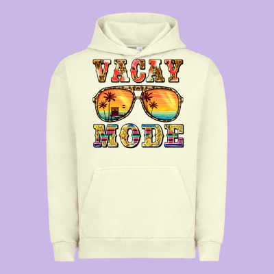 Vacay Mode Urban Hoodie Designed By Barkaloodesign
