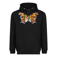 Black Question Mark Butterfly Heavyweight Hoodie - LillyAllenDesigns