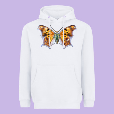 Question Mark Butterfly Heavyweight Hoodie Designed By Lillyallendesigns