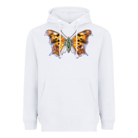 White Question Mark Butterfly Heavyweight Hoodie - LillyAllenDesigns