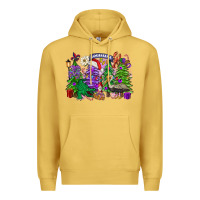 Antique Gold christmas louisiana mardi gras trees Premium Hoodie - FaDigitalArtStudio