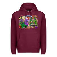 Burgundy christmas louisiana mardi gras trees Premium Hoodie - FaDigitalArtStudio