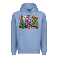 Colony Blue christmas louisiana mardi gras trees Premium Hoodie - FaDigitalArtStudio
