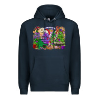 Navy christmas louisiana mardi gras trees Premium Hoodie - FaDigitalArtStudio