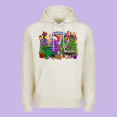 Christmas Louisiana Mardi Gras Trees Premium Hoodie Designed By Fadigitalartstudio