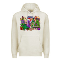 Oatmeal Heather christmas louisiana mardi gras trees Premium Hoodie - FaDigitalArtStudio