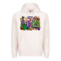 Pale Pink christmas louisiana mardi gras trees Premium Hoodie - FaDigitalArtStudio