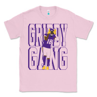 Bubblegum Pink Justin Jefferson -Griddy Gang Classic Tee - lanVoArt