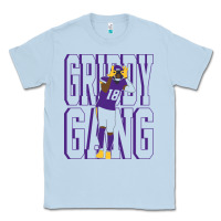 Dusty Blue Justin Jefferson -Griddy Gang Classic Tee - lanVoArt