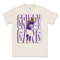 Natural Justin Jefferson -Griddy Gang Classic Tee - lanVoArt