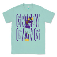 Seafoam Justin Jefferson -Griddy Gang Classic Tee - lanVoArt
