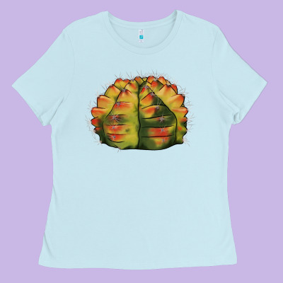 Gymnocalycium Variegated Cactus Ladies Tee Designed By Lillyallendesigns