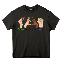 Asphalt Peace Love Pride Heavy Core Tee - BundleAndBundleShop