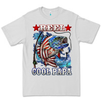 Dove Grey reel cool papa american flag bass fishing Premium Tee - LillyAllenDesigns