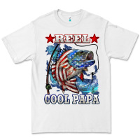 White reel cool papa american flag bass fishing Premium Tee - LillyAllenDesigns