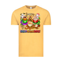 Vintage Mustard happy hallothanksmas coffee cups with ghost turkey Vintage Tee - texasbilliewilder