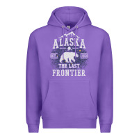 Purple Alaska The Last Frontier Premium Hoodie - lanVoArt