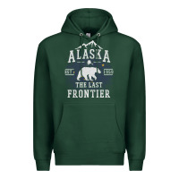 Sports Green Alaska The Last Frontier Premium Hoodie - lanVoArt