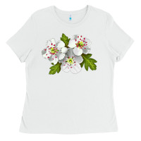 White Hawthorn Flower Ladies Tee - LillyAllenDesigns