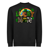 Black lucky mom St. Patricks Day Heavyweight Sweatshirt - FaDigitalArtStudio
