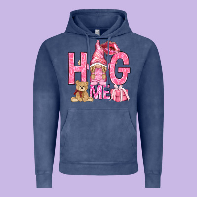 Hug Me With Gnome Hjf Vintage Hoodie Designed By Howdyjamesfarm