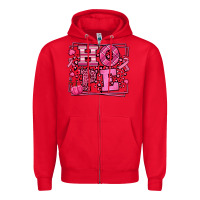 Red Hope Breast Cancer Awareness Fall Zipper Hoodie - LillyAllenDesigns