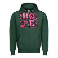 Sports Green Hope Breast Cancer Awareness Fall Zipper Hoodie - LillyAllenDesigns