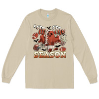 Mushroom tis the season football halloween Long Sleeve Tee - CowGirlArtShop