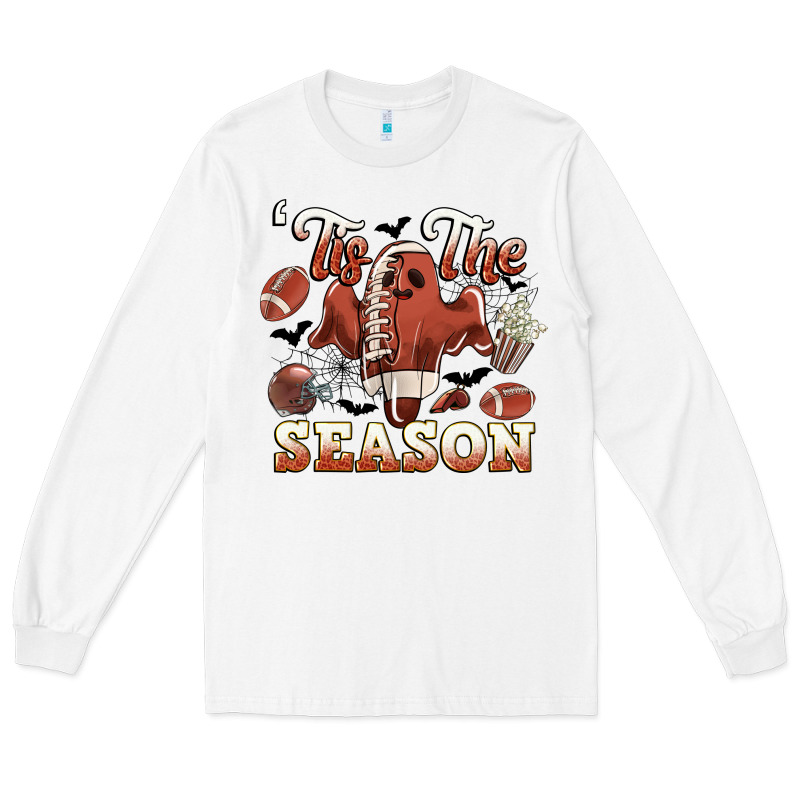 Tis The Season Football Halloween Long Sleeve Tee by CowGirlArtShop | Teevron