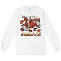 White tis the season football halloween Long Sleeve Tee - CowGirlArtShop