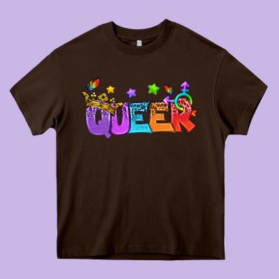 Western Queer Lgbtq+ Heavy Core Tee Designed By Bundleandbundleshop