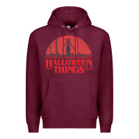 Burgundy Halloween Things Strange Halloween Premium Hoodie - lanVoArt