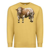 Antique Gold simmental bull Premium Sweatshirt - LillyAllenDesigns