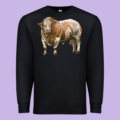 Simmental Bull Premium Sweatshirt Designed By Lillyallendesigns