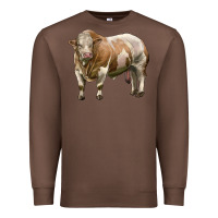 Chestnut simmental bull Premium Sweatshirt - LillyAllenDesigns