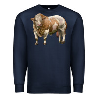 Navy simmental bull Premium Sweatshirt - LillyAllenDesigns