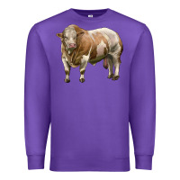 Purple simmental bull Premium Sweatshirt - LillyAllenDesigns