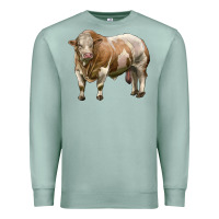 Seafoam simmental bull Premium Sweatshirt - LillyAllenDesigns